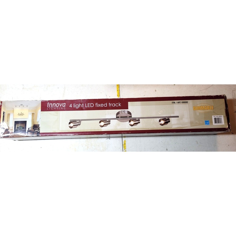 Innova Lighting 4 Light LED Fixed Track Light- Nickel finish- New, Dimmable